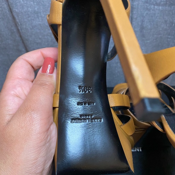 Saint Laurent caramel strappy platform heels - Picture 6 of 9